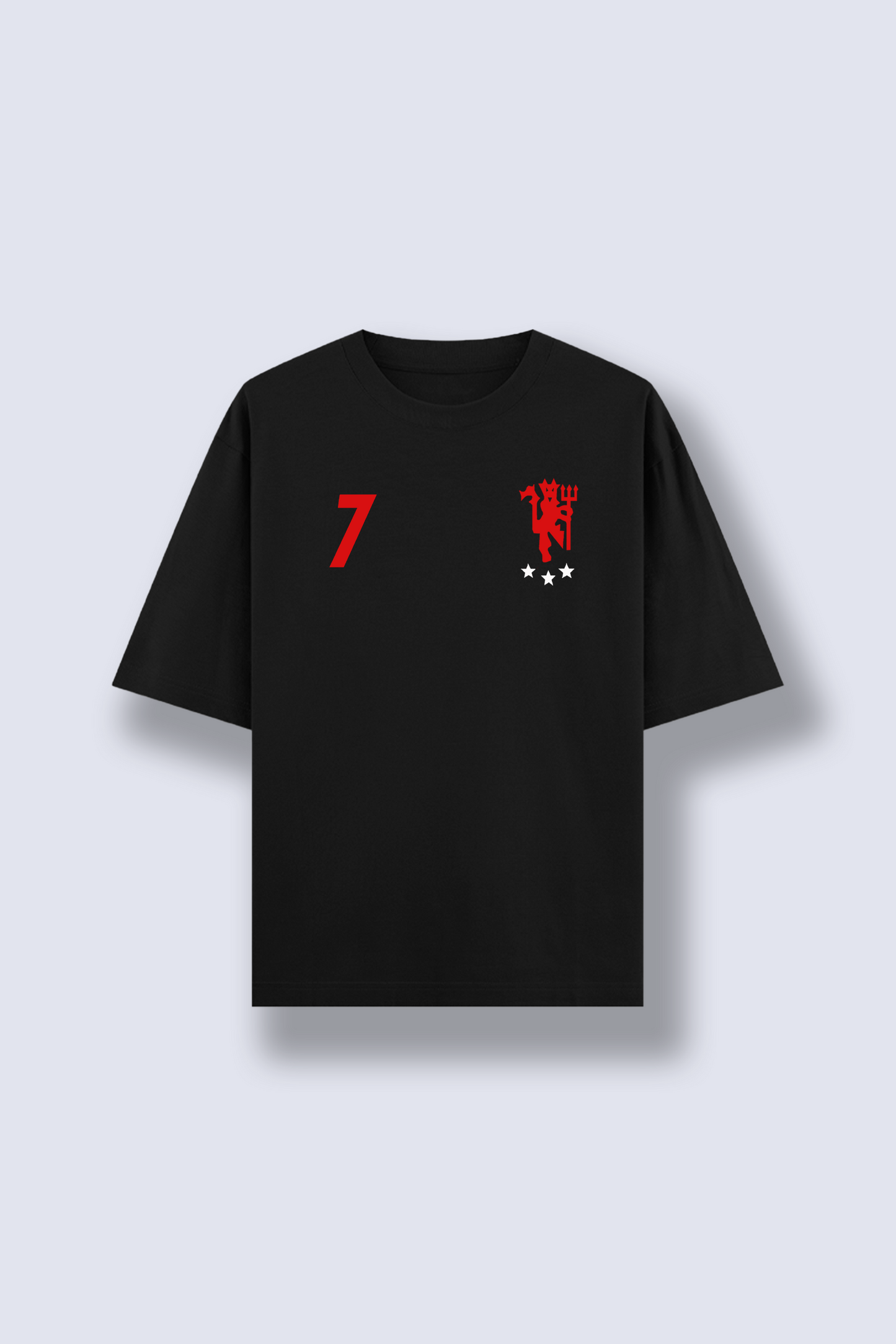 Vintage CR7 tee in deep red – Man Utd football merch India