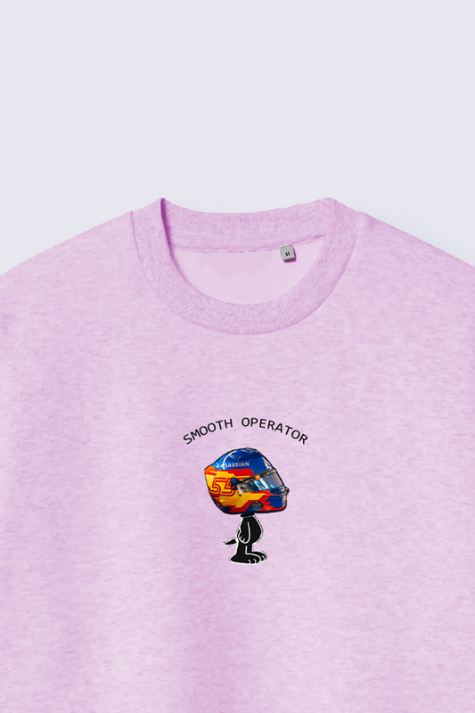 Smooth Operator Retro Racing Sweatshirt - Light Pink