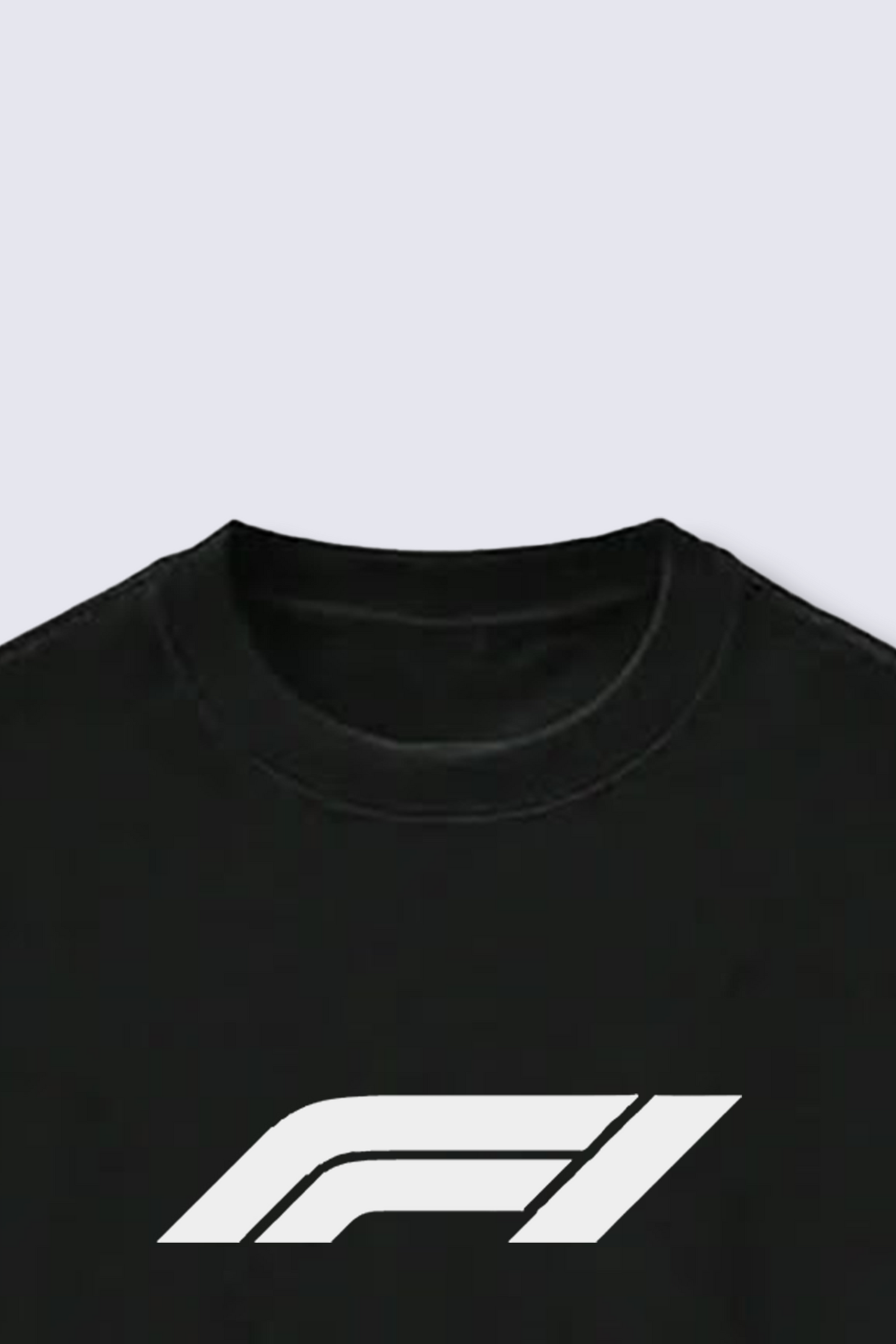 F1 blackout tee for Indian racing fans – minimal cotton design