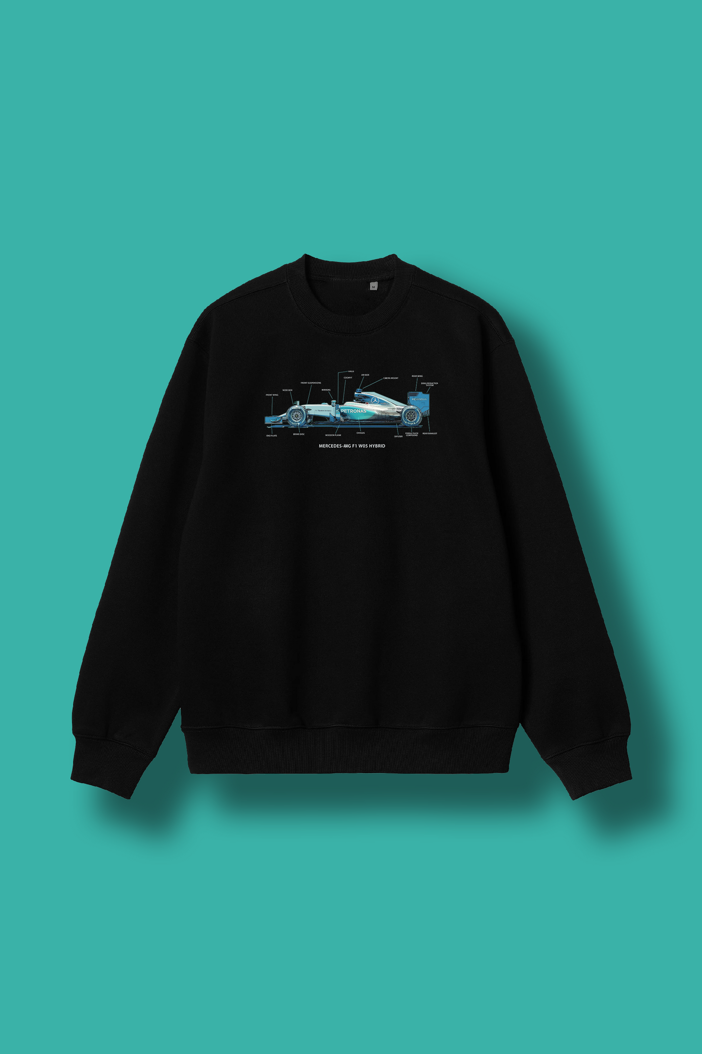 Mercedes F1 W05 Hybrid Blueprint Sweatshirt