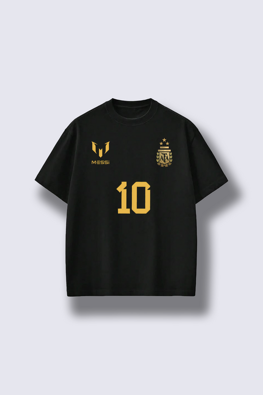 
Messi Argentina World Cup T-shirt – A Legacy Etched in Gold – Clutch Line

