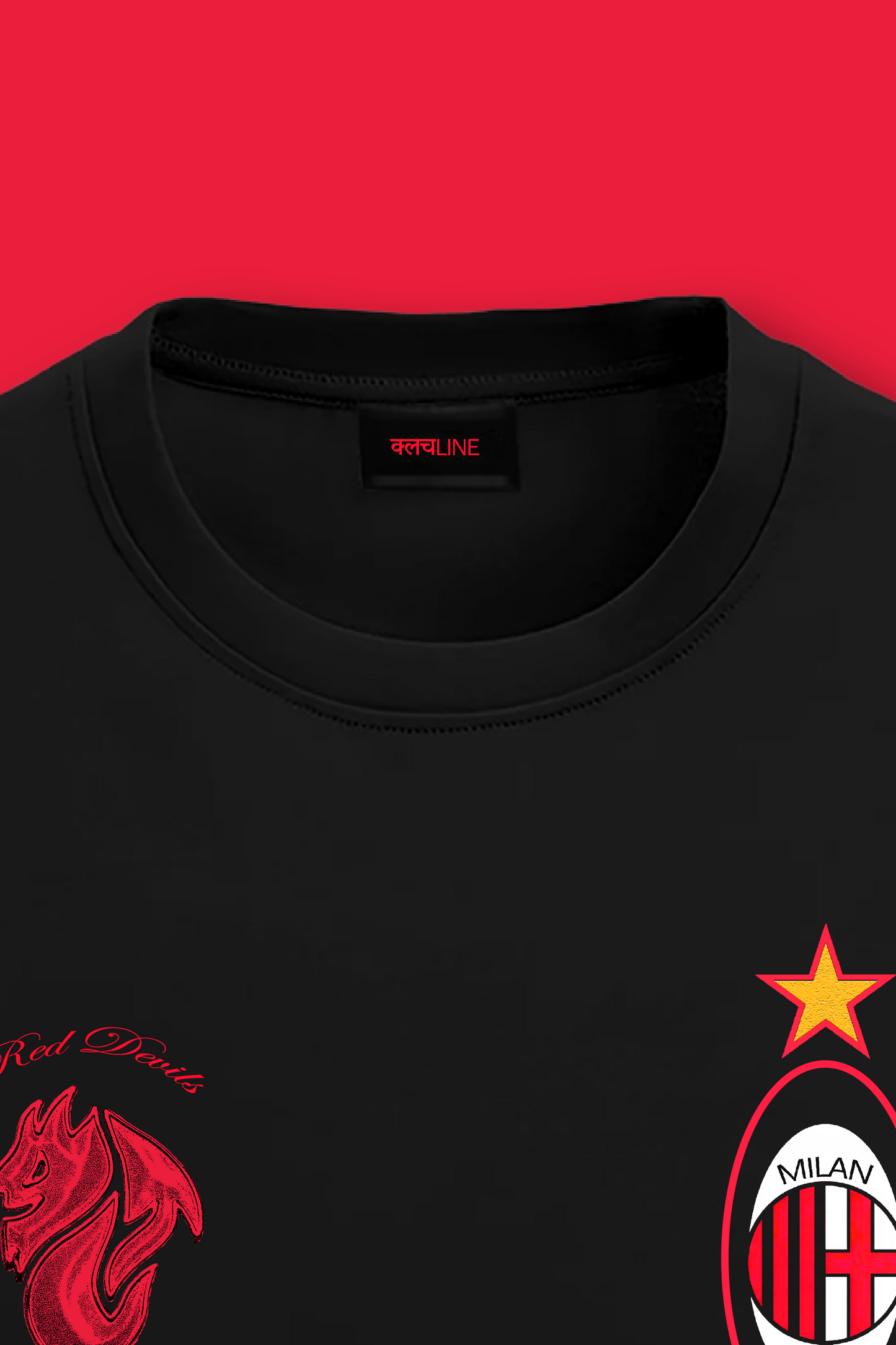 AC Milan “Red Devil” Black Tee