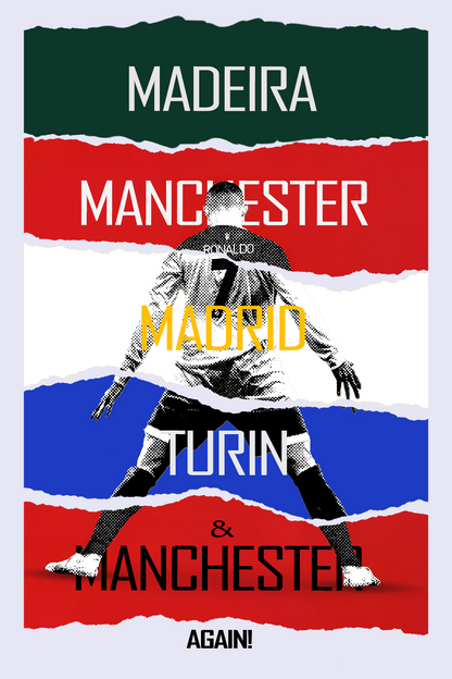Red and green CR7 tee inspired by Ronaldo’s football career

