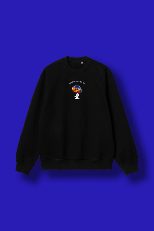 Smooth Operator Retro Racing Sweatshirt - Black